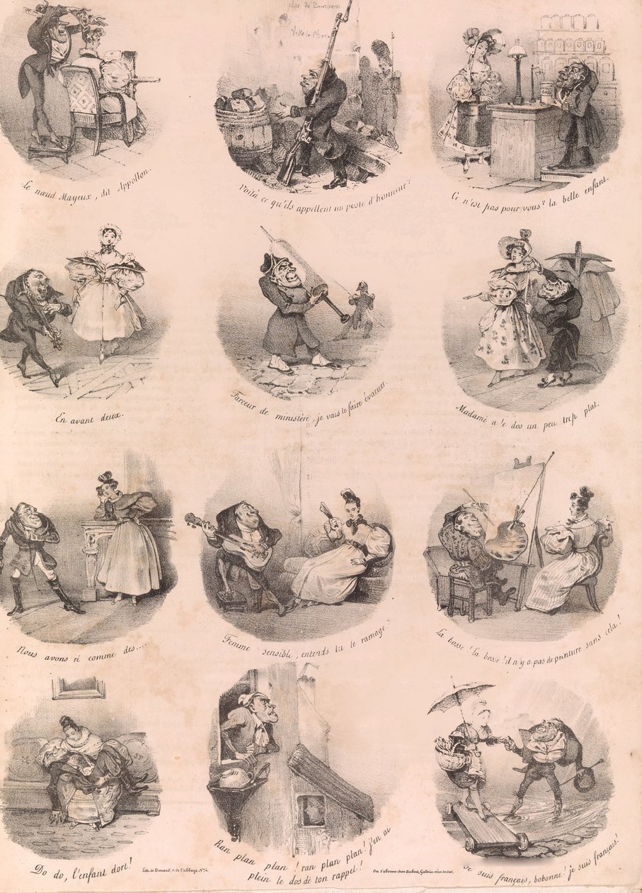 Kaksitoista satiirista vinjettiä Le Charivari, 10. joulukuuta 1832, 1. joulukuuta 1832. tekijältä Charles Joseph Traviès de Villers