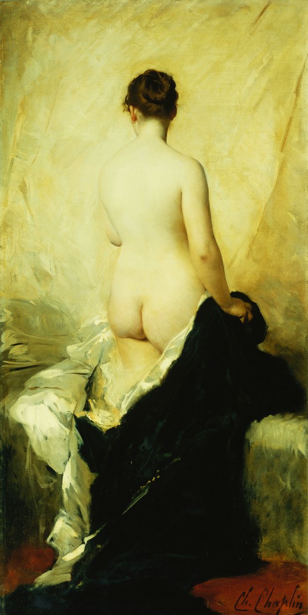 Osittain verhottu alastonkuva, tekijältä Charles Joshua Chaplin