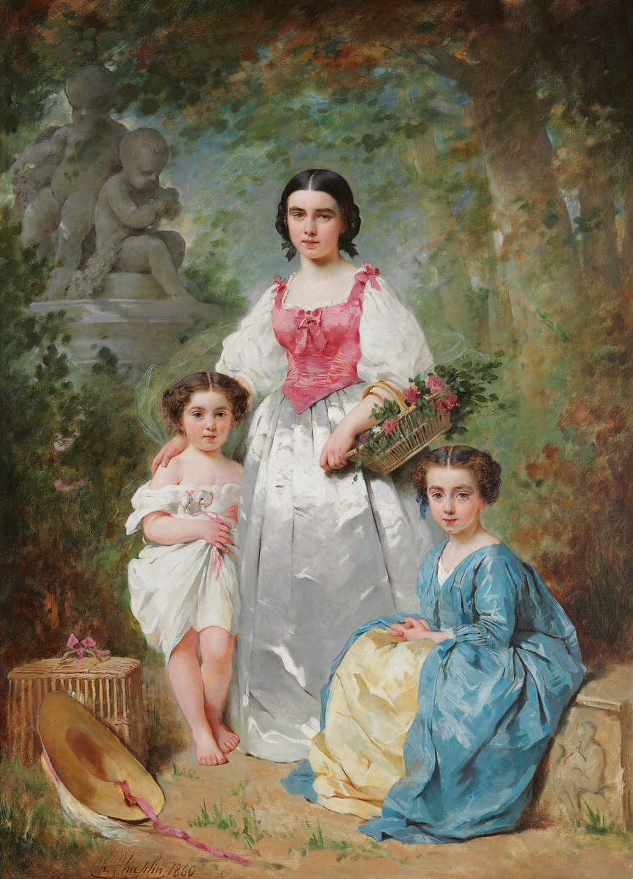 Muotokuva Grosin perheestä, 1860 tekijältä Charles Joshua Chaplin
