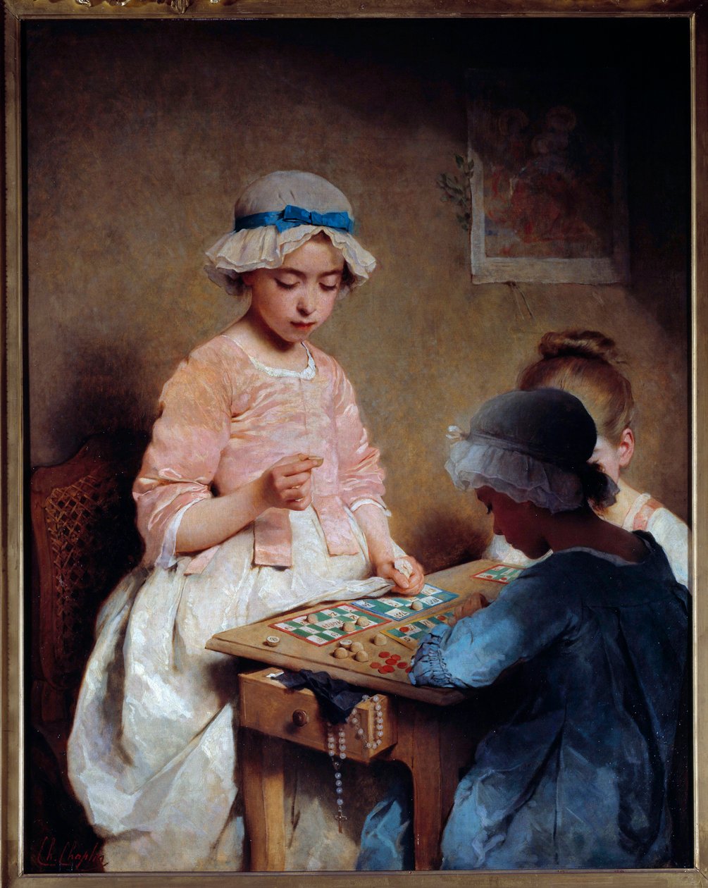 Arpajaisten osa Charles Chaplinin (1825-1891) maalaus 1865 su. 1,16x0,97 m Rouen, Musee des Beaux Arts tekijältä Charles Joshua Chaplin