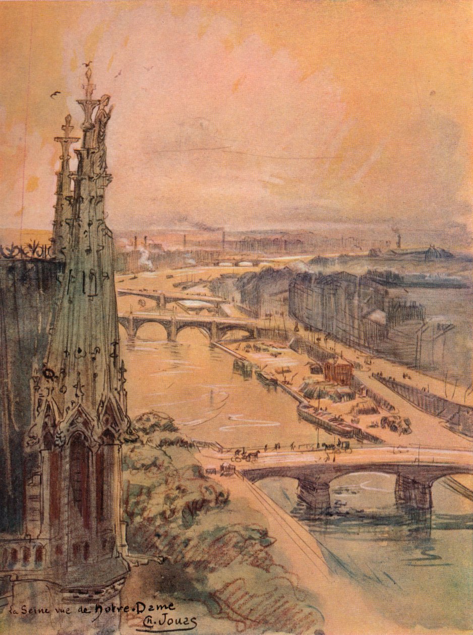 Seine nähtynä Notre Damesta, 1915 tekijältä Charles Jouas