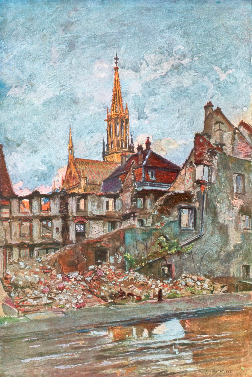 Thannin rauniot, Alsace, 1915, 1926 tekijältä Charles Jules Duvent