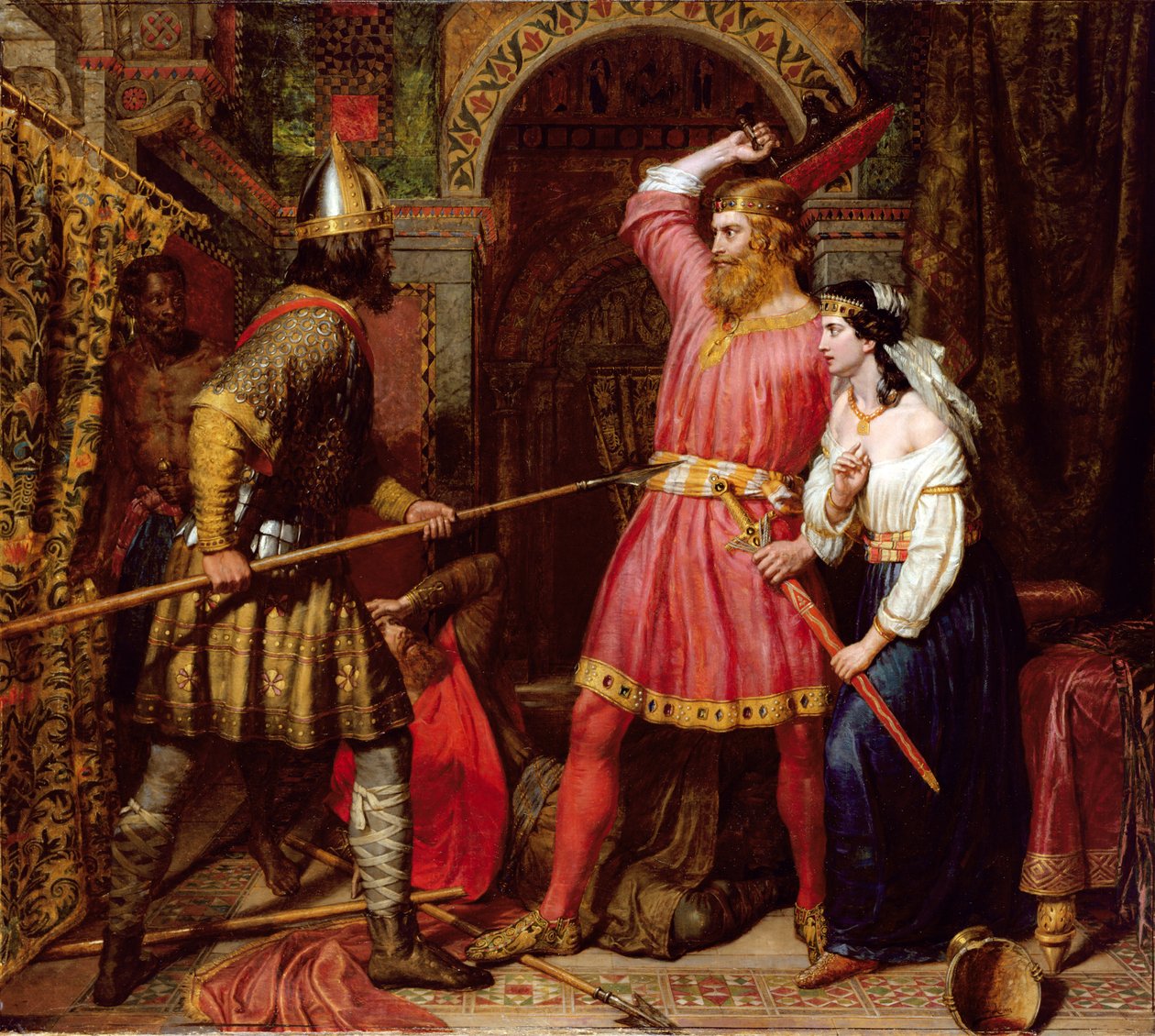 Lombardien kuninkaan Alboinin salamurha tekijältä Charles Landseer