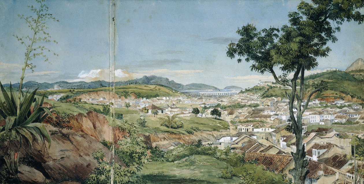 Rio de Janeiron uusi kaupunki Livramientosta, n. 1825-6 tekijältä Charles Landseer