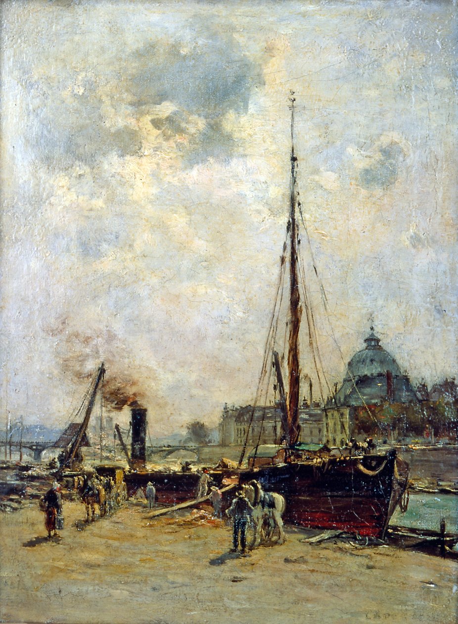 Näkymä instituutista (öljy kankaalle) 1800-luku tekijältä Charles Lapostolet