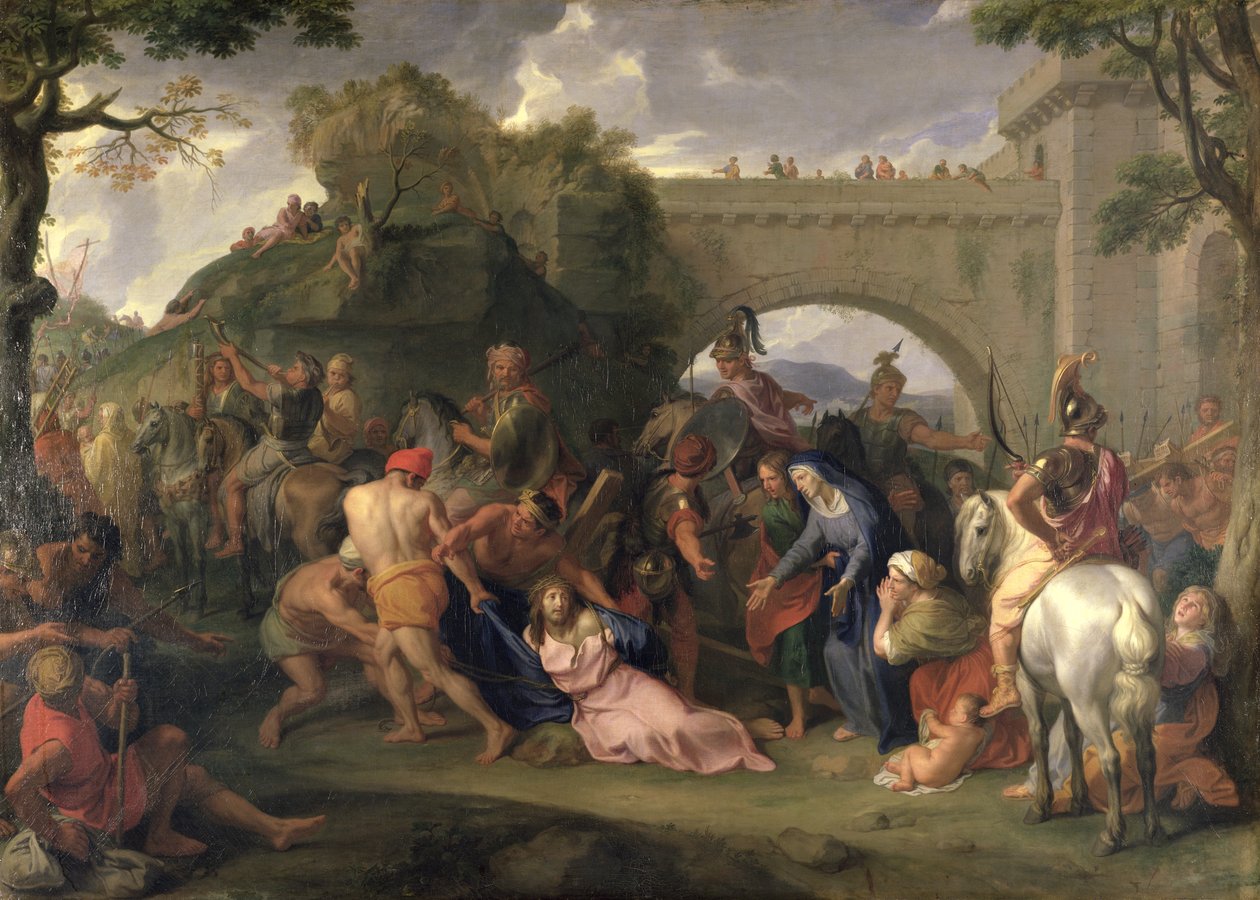 Kristus kantaa ristiä tekijältä Charles Le Brun