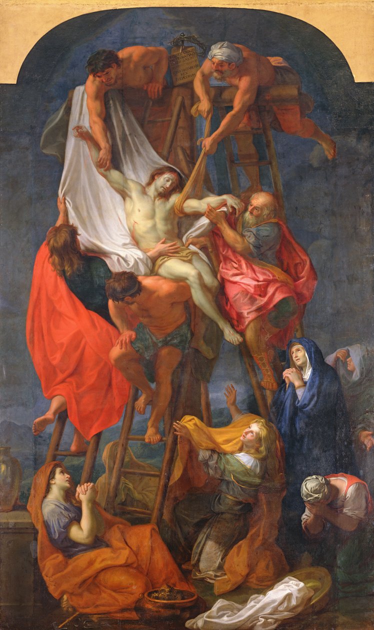 Laskeutuminen ristiltä, noin 1680 tekijältä Charles Le Brun