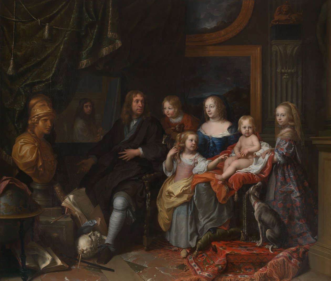 Everhard Jabach 1618-1695 ja hänen perheensä, n. 1660. tekijältä Charles Le Brun