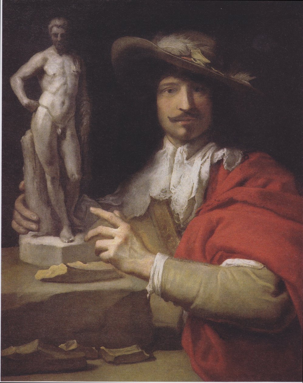Saksa: Porträt des Bildhauers Nicolas le Brun Kuvanveistäjä Nicolas Le Brunin muotokuva tekijältä Charles Le Brun