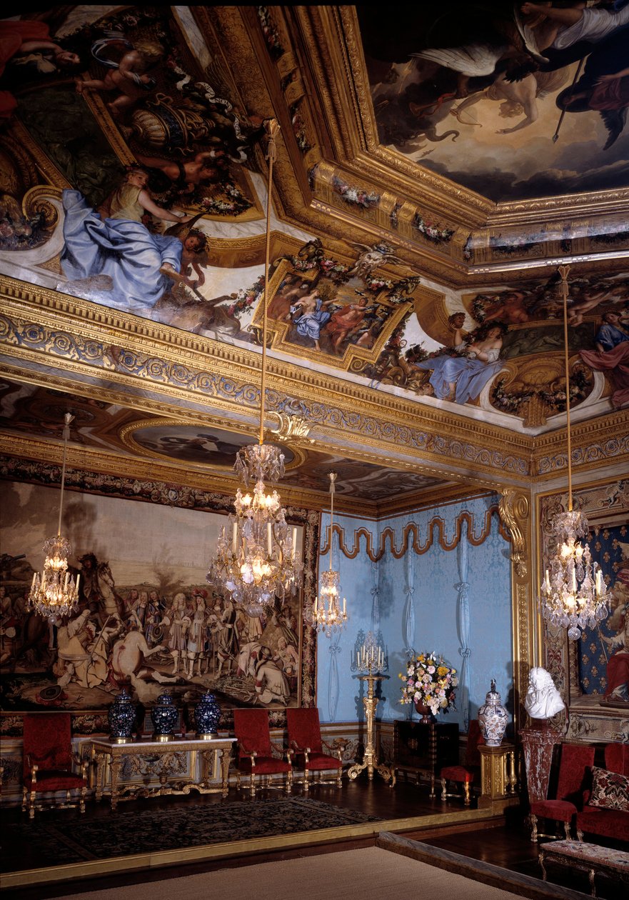 Musien salonki, Vaux Le Vicomten linna (Vaux-Le-Vicomte). Charles Lebrunin (Le Brun) (1619-1690) sisustus tekijältä Charles Le Brun