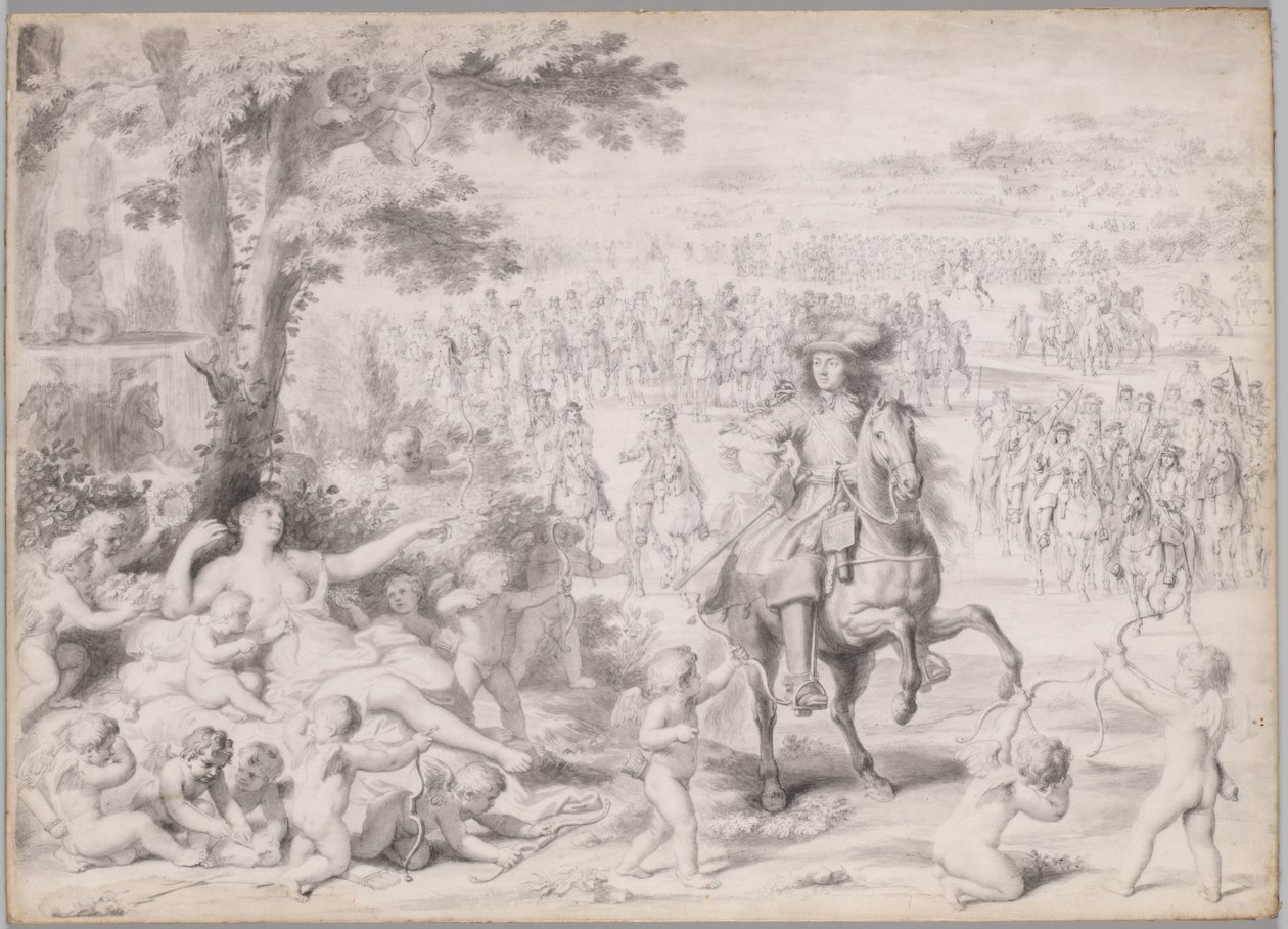 Ludvig XIV Venuksen vangitsema 1670-luvun alussa. tekijältä Charles Le Brun