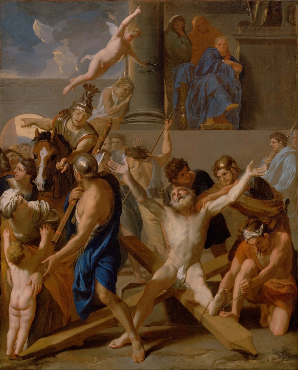 Pyhän Andreaksen marttyyrikuolema tekijältä Charles Le Brun