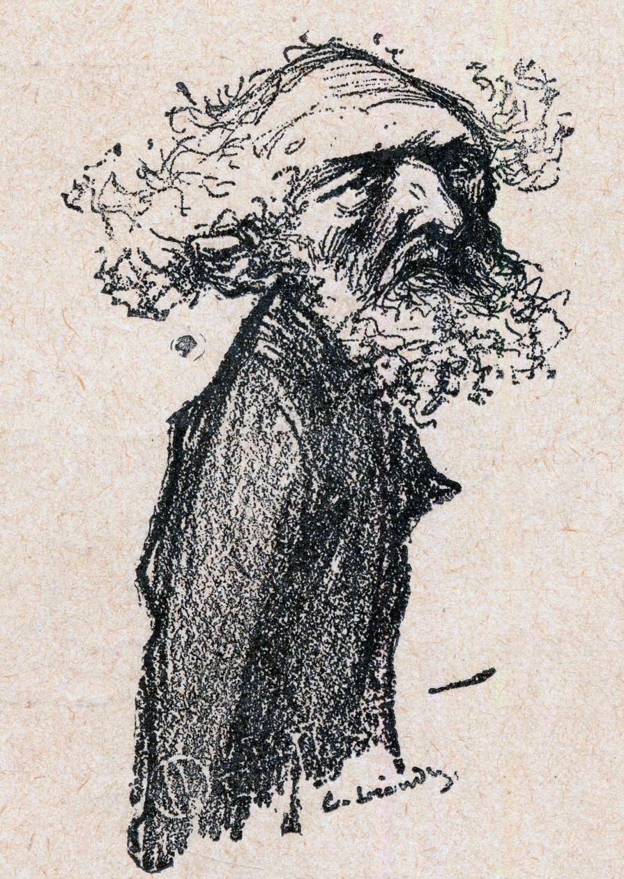 Alexandre Ribot (1842-1923) ranskalainen tuomari ja poliitikko - kaiverrus Paul Bosqin kirjaan "Our Dear Suvereign" - kuvitus Charles Leandre (1862-1934) 1898 - tekijältä Charles Leandre