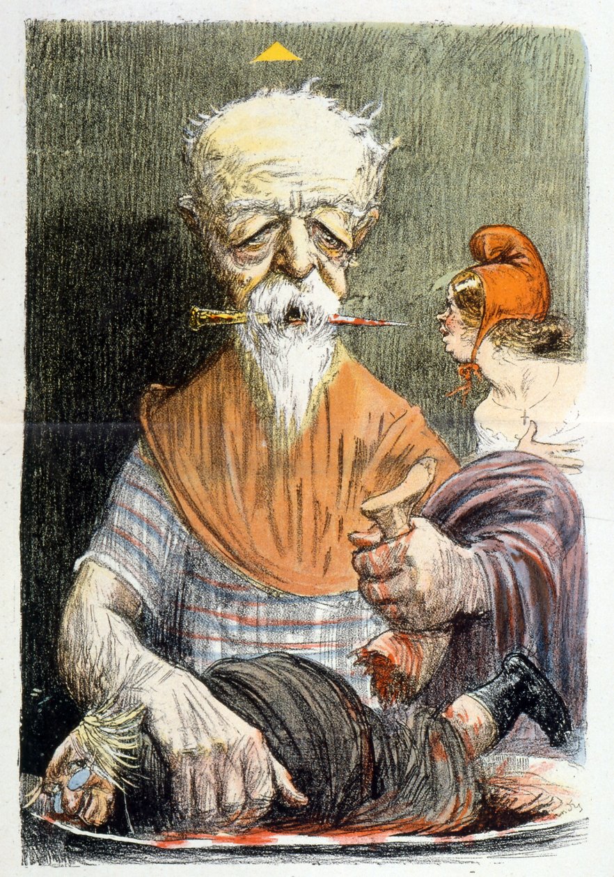 Henri Brissonia kuvaava karikatyyri (kaiverrus) tekijältä Charles Leandre