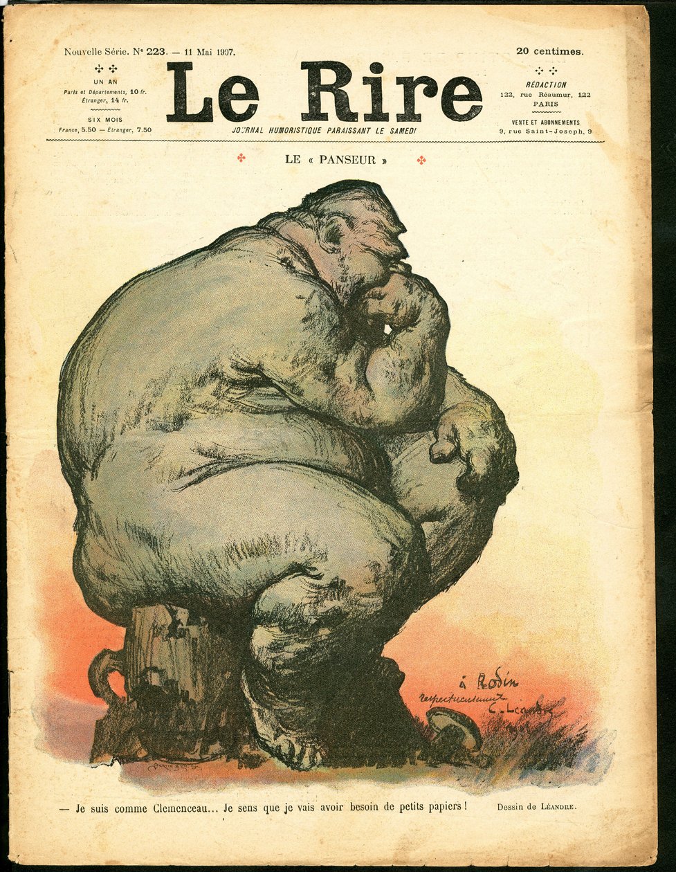 Kansi ""Le Lire"", satiirinen väreissä tekijältä Charles Leandre
