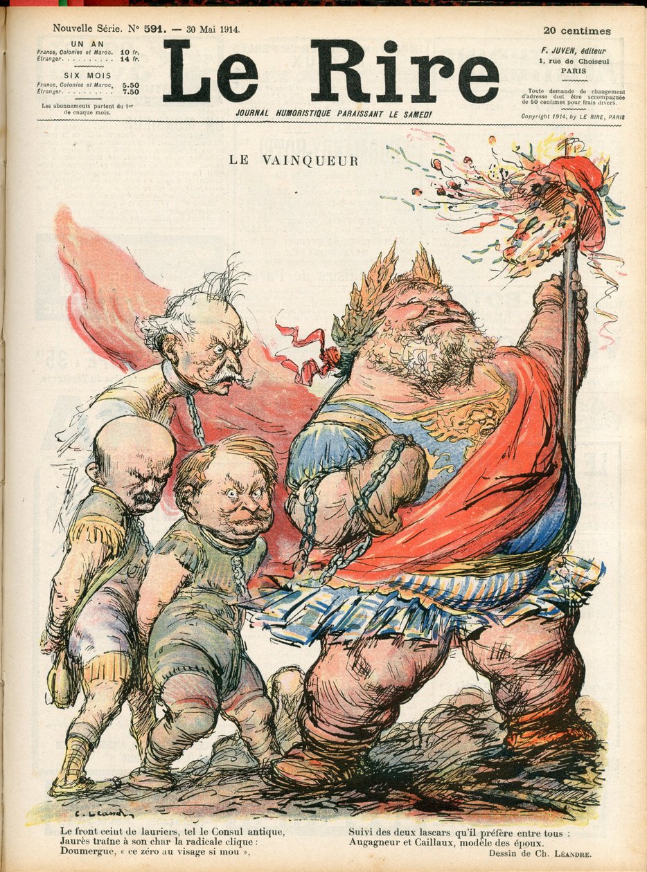 Kansi ""Le Lire"", satiirinen väreissä tekijältä Charles Leandre