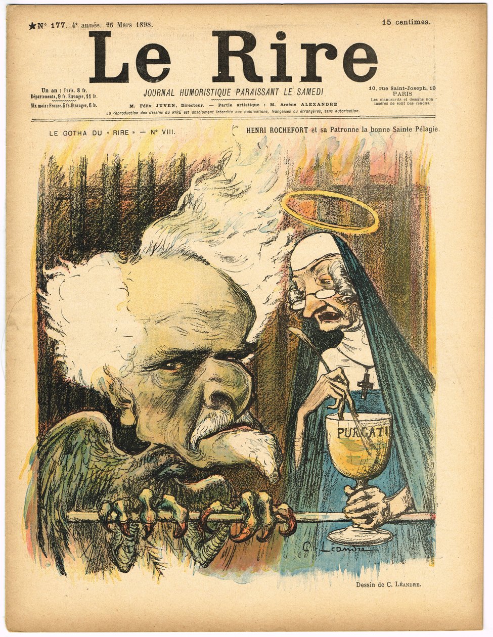 Kansi ""Le Lire"", numero 177, Satiric in Colors tekijältä Charles Leandre