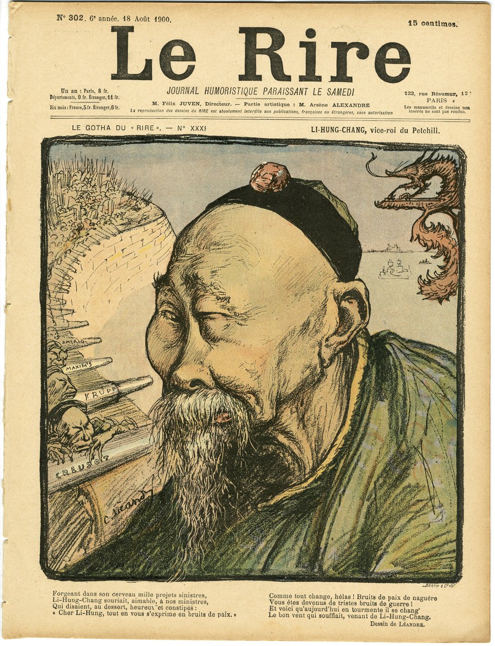 Kuvitus Charles Leandresta (1862-1934) Le Liren kanteen tekijältä Charles Leandre