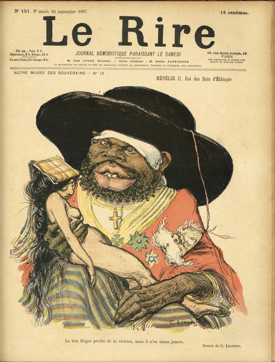 Kuvitus Charles Leandresta (1862-1934) Le Liren kanteen tekijältä Charles Leandre