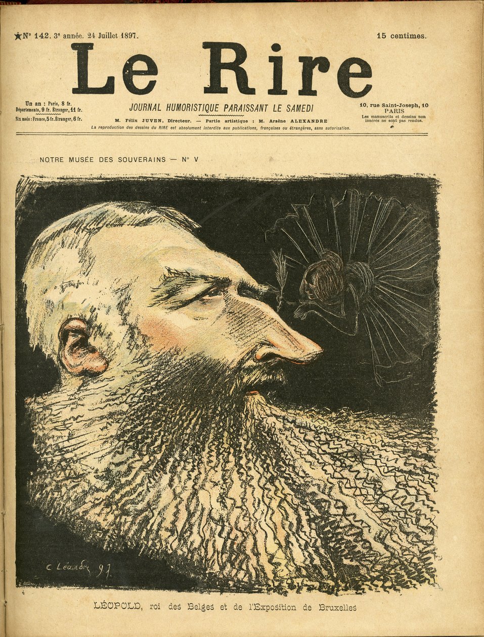 Kuvitus Charles Leandresta (1862-1934) Le Riren kanteen tekijältä Charles Leandre