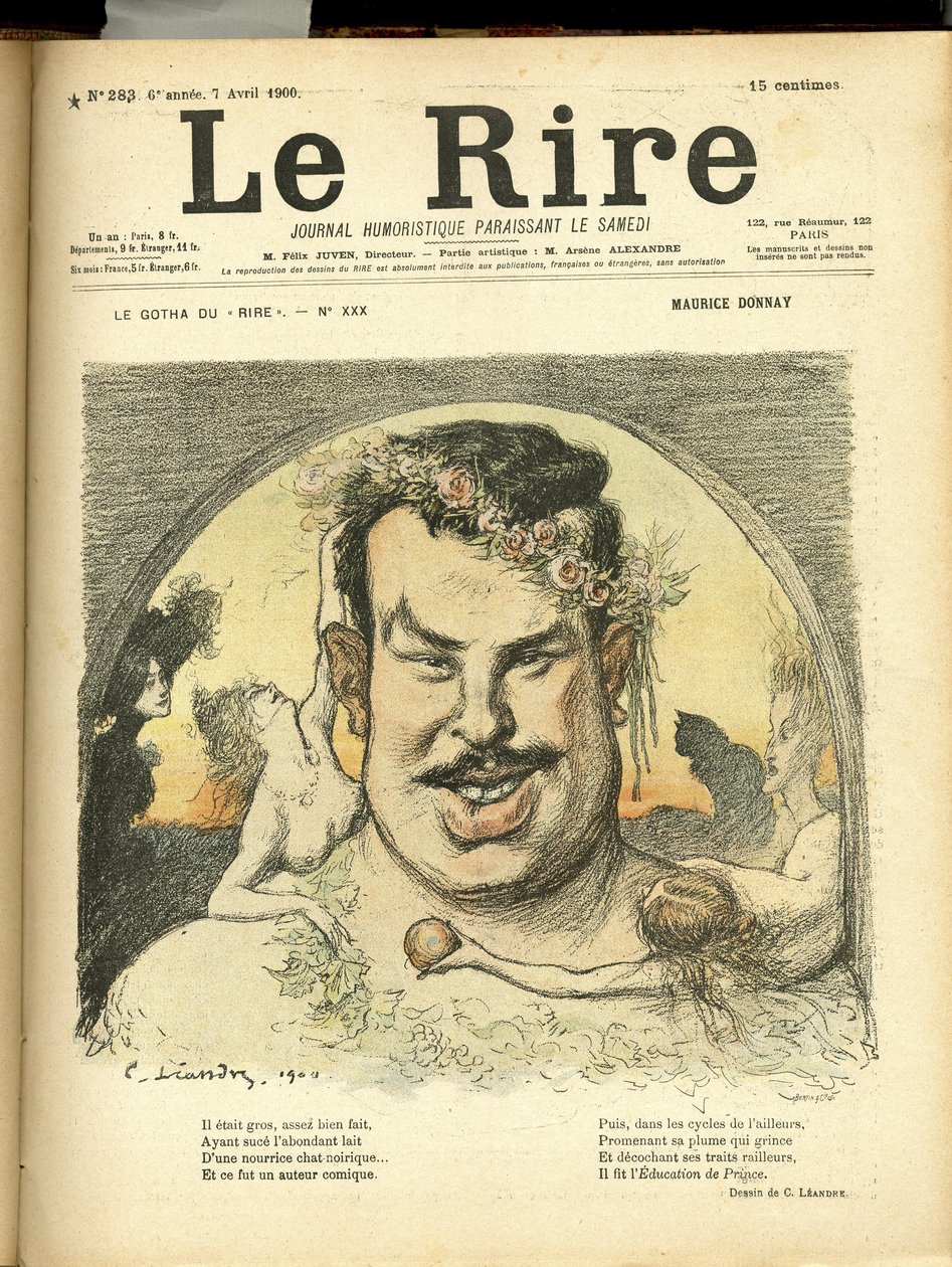 Kuvitus Charles Leandresta (1862-1934) Le Riren kanteen tekijältä Charles Leandre