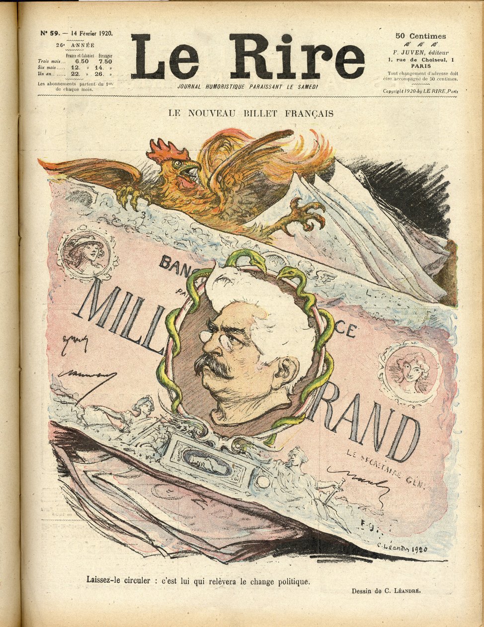 Kuvitus Charles Leandresta (1862-1934) Le Riren kanteen tekijältä Charles Leandre