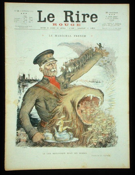 The British Lion Roars Men, Le Rire Rougen etukansi tekijältä Charles Leandre