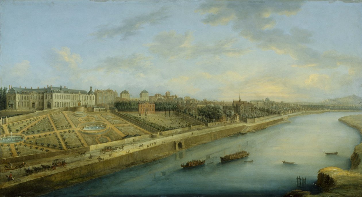 Passy ja Chaillot Grenellesta nähtynä, noin 1743 (maalaus) (kuva) tekijältä Charles Leopold Grevenbroeck