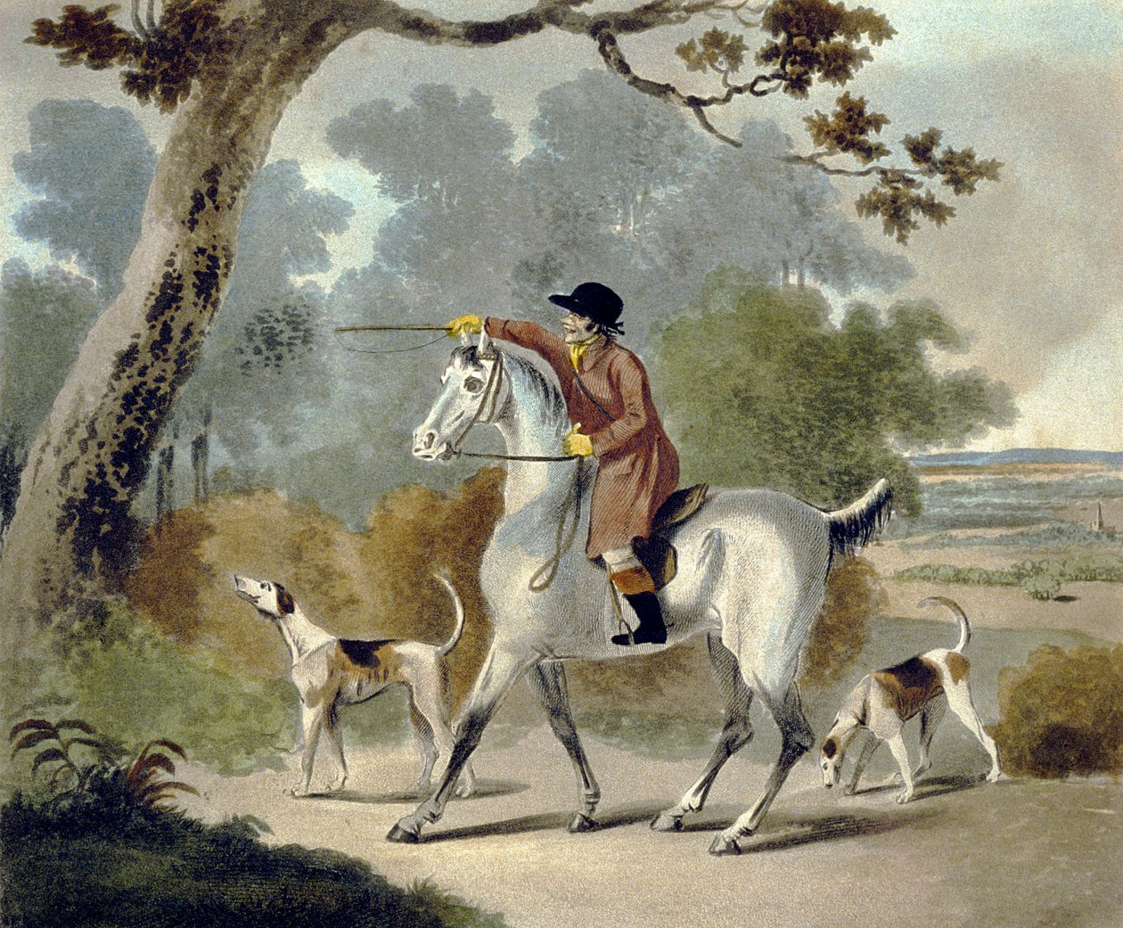 Push Him Tom Boy, The Pytchley Huntista, kaivertanut F. Jukes (1745-1812) tekijältä Charles Lorraine (after) Smith
