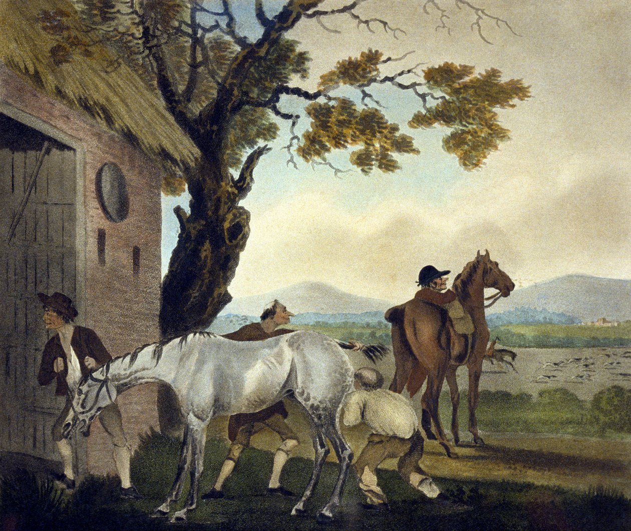 Temppu, Pytchley Huntista, kaiverrettu F. Jukes (1745-1812) tekijältä Charles Lorraine (after) Smith
