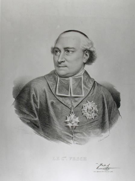 Muotokuva kardinaali Joseph Feschistä (1763-1839) kaiverrettu Francois Seraphin Delpech (1778-1825) (kaiverrus) (m/w kuva) tekijältä Charles Louis (after) Bazin