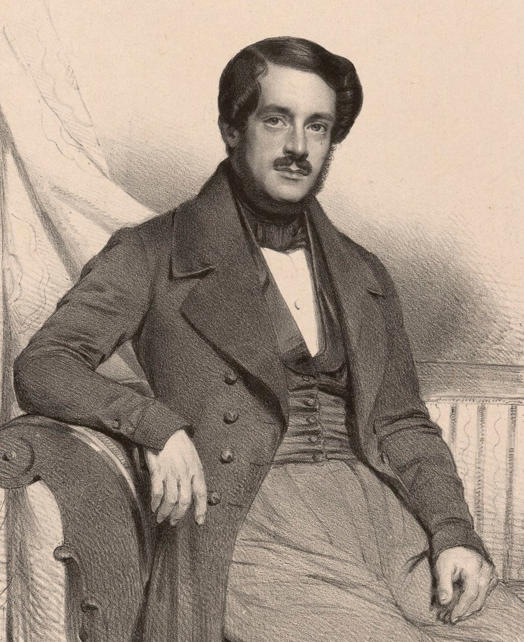 Muotokuva säveltäjä Francesco Masinista 1804-1863, 1837. tekijältä Charles Louis Baugniet