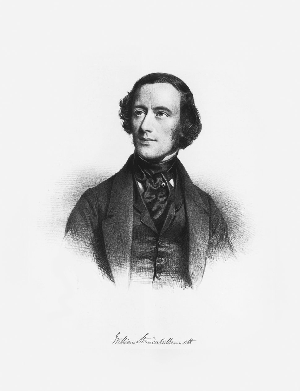 Säveltäjä William Sterndale Bennettin muotokuva 1816-1875. tekijältä Charles Louis Baugniet