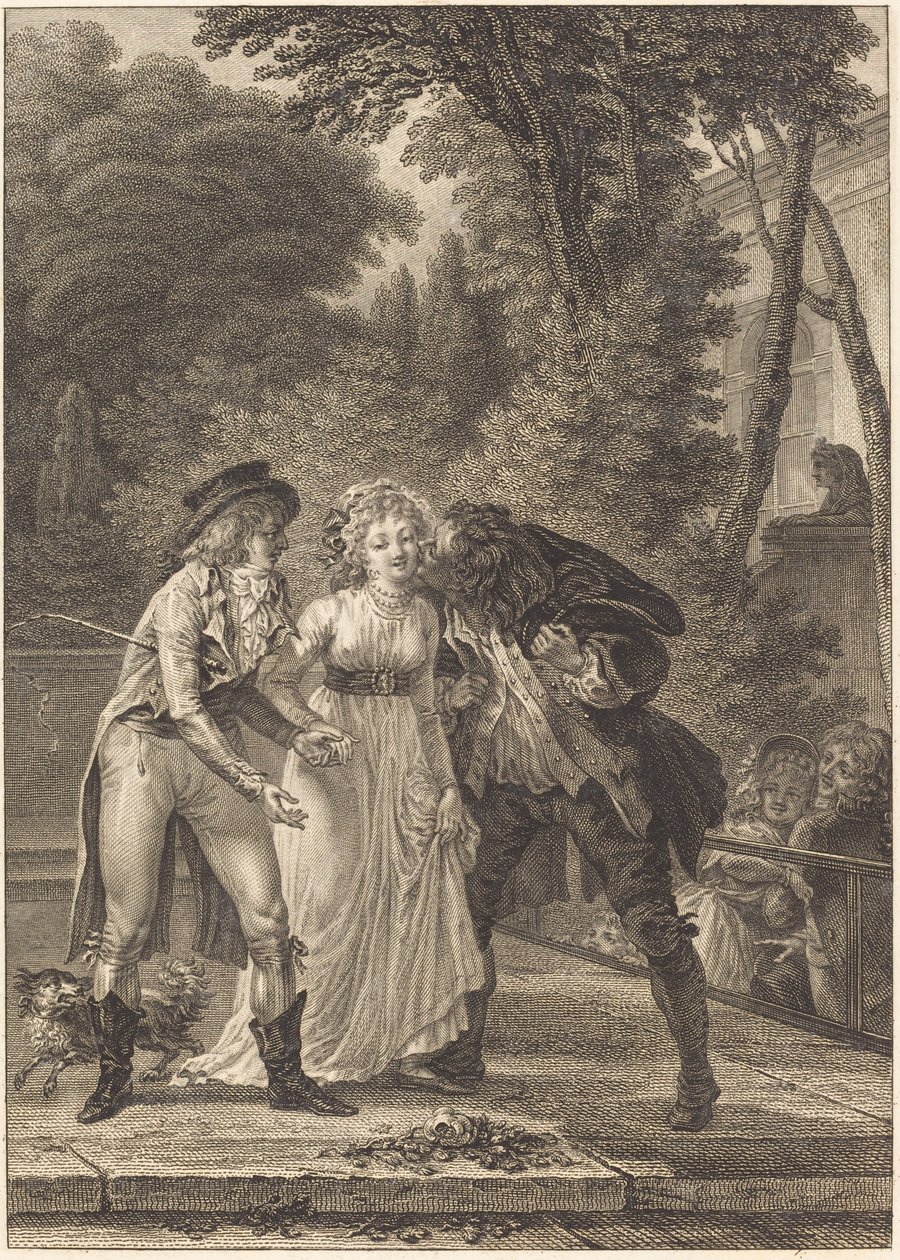 Suudelma palasi: Suudelma palasi tekijältä Charles Louis Lingée after Jacques Louis François Touzé