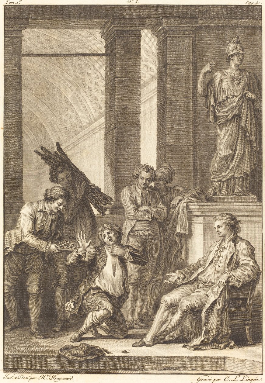 Talonpoika tekijältä Charles Louis Lingée after Jean Honoré Fragonard