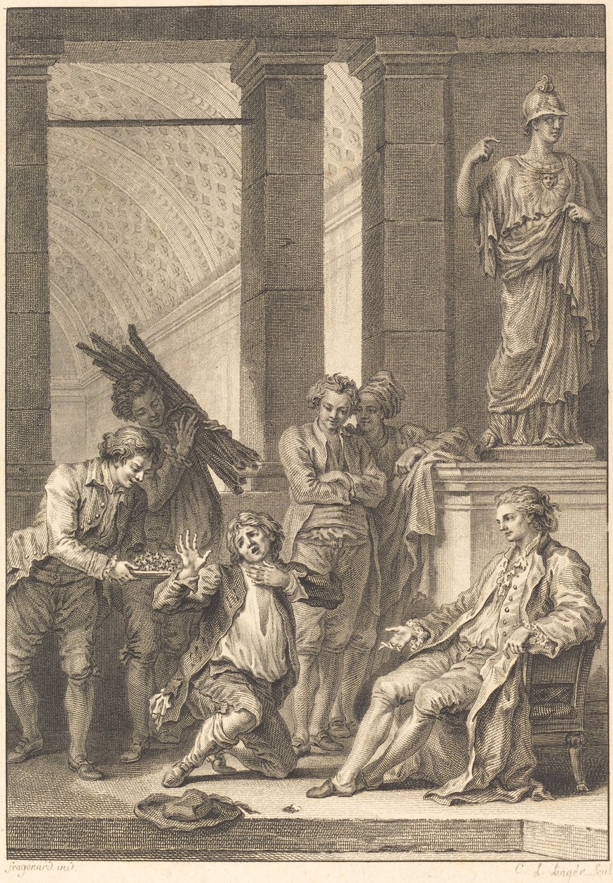 Talonpoika tekijältä Charles Louis Lingée after Jean Honoré Fragonard