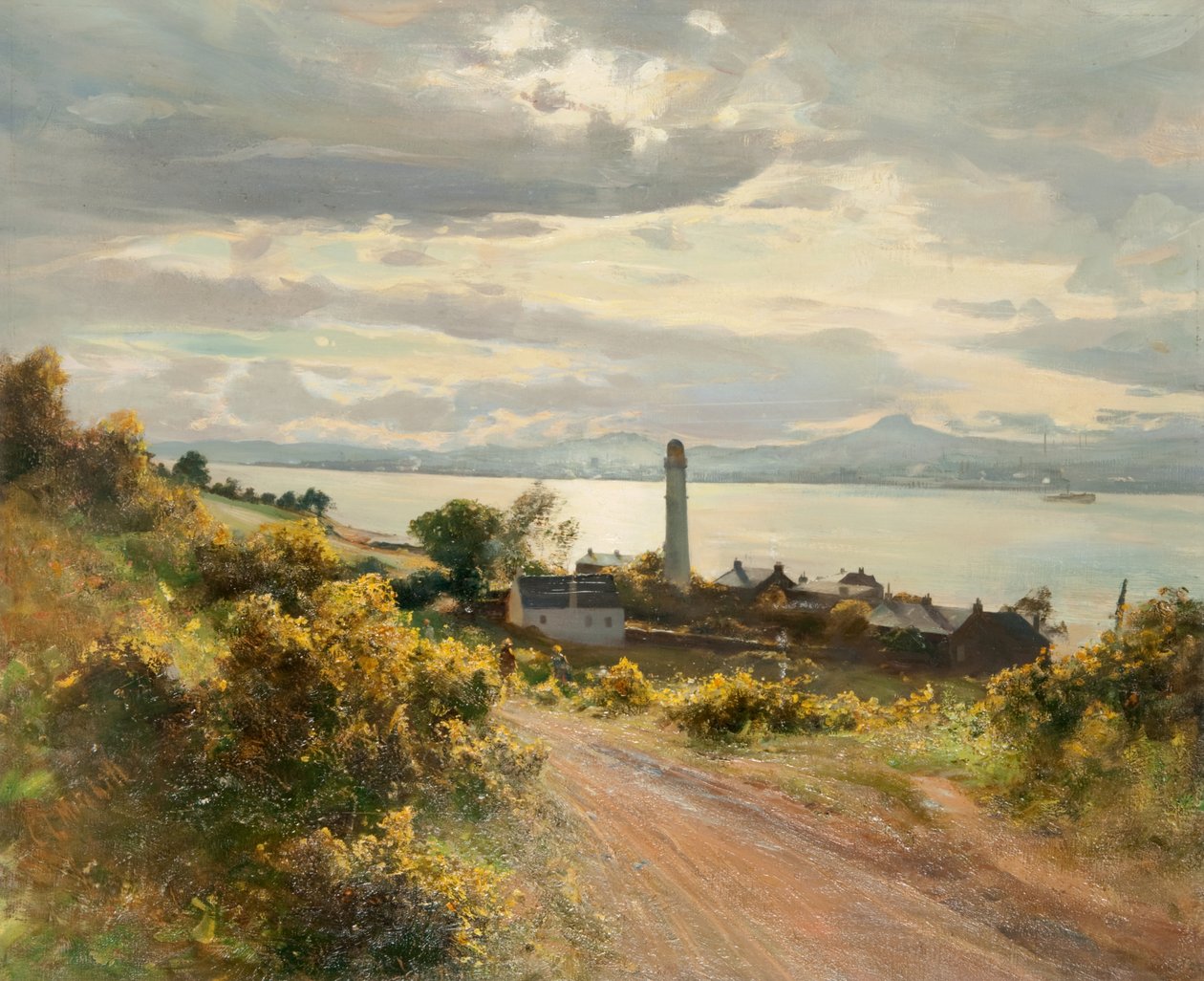 Dundee Tayportista (öljy kankaalle) tekijältä Charles Louis Mitchell
