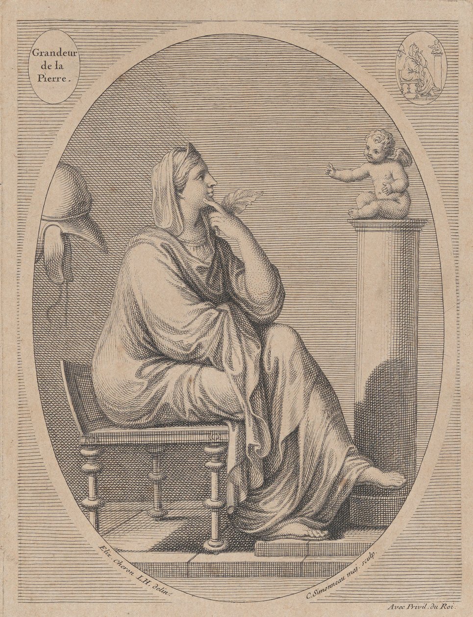 Grandeur de la Pierre Elizin jälkeen. Cheron, 1665-1728. tekijältä Charles Louis Simonneau