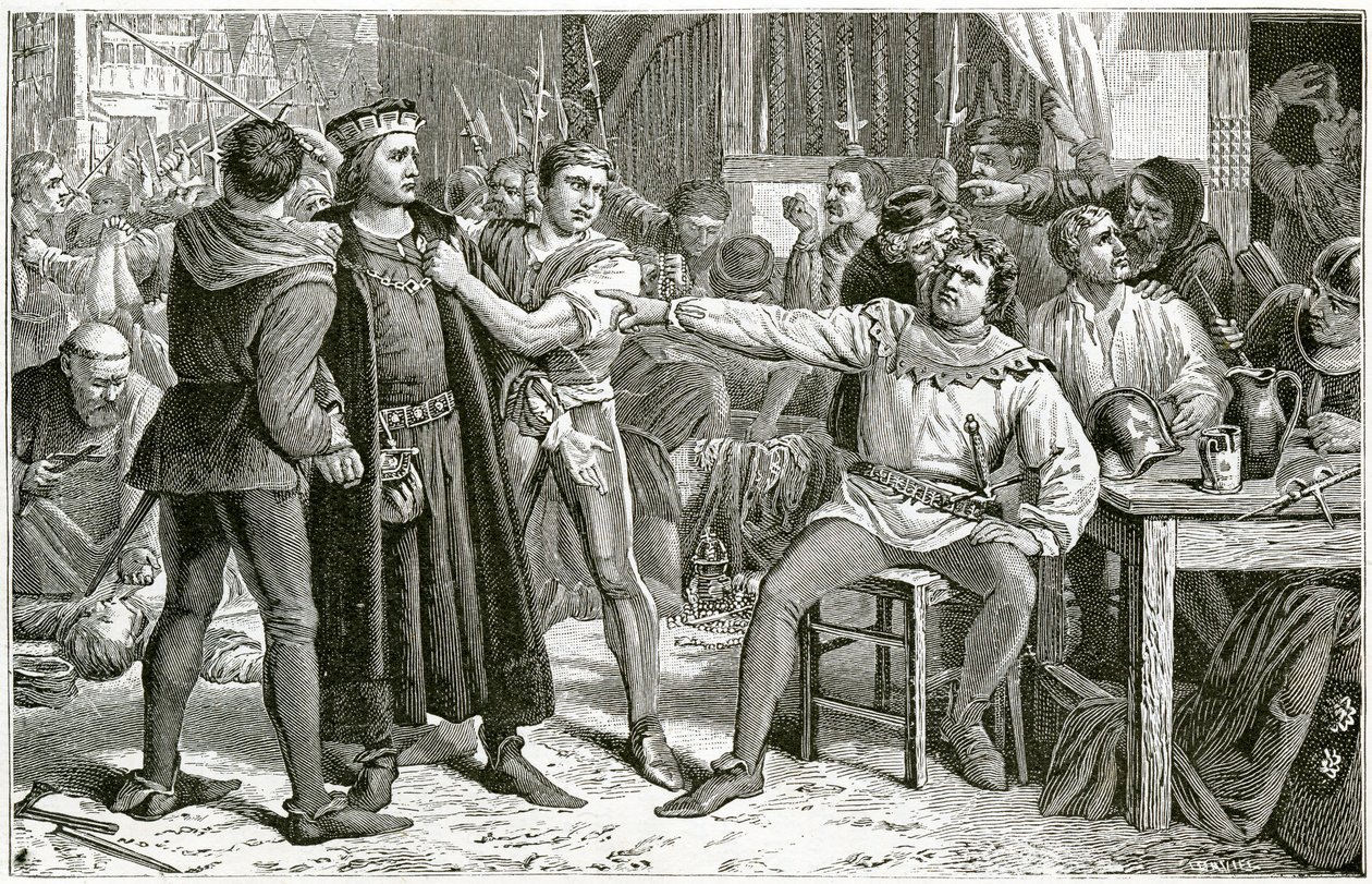 Lord Saye ja Sele toivat Jack Caden eteen, 1896. tekijältä Charles Lucy