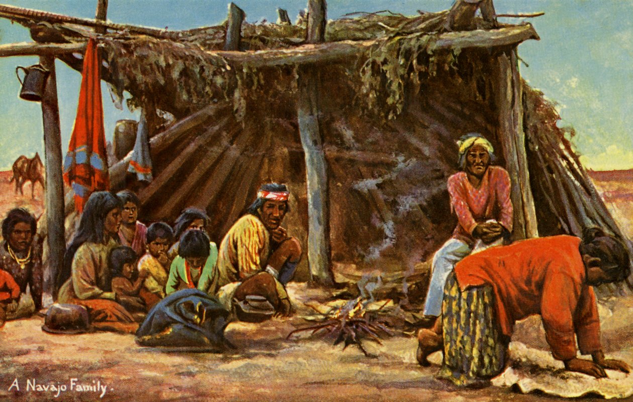 Navajo-perhe tekijältä Charles Marion Russell