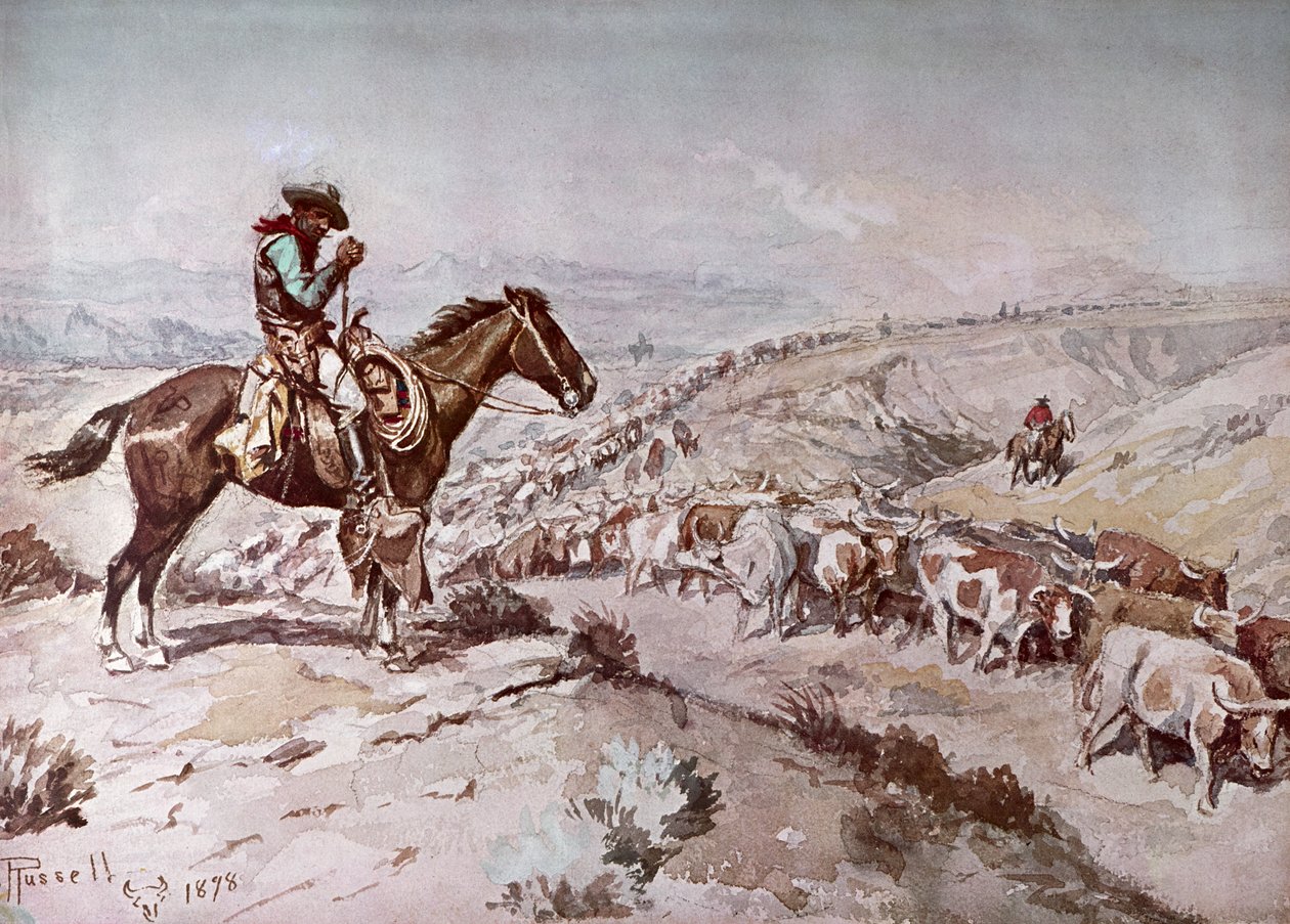 Cattle Drive tekijältä Charles Marion Russell