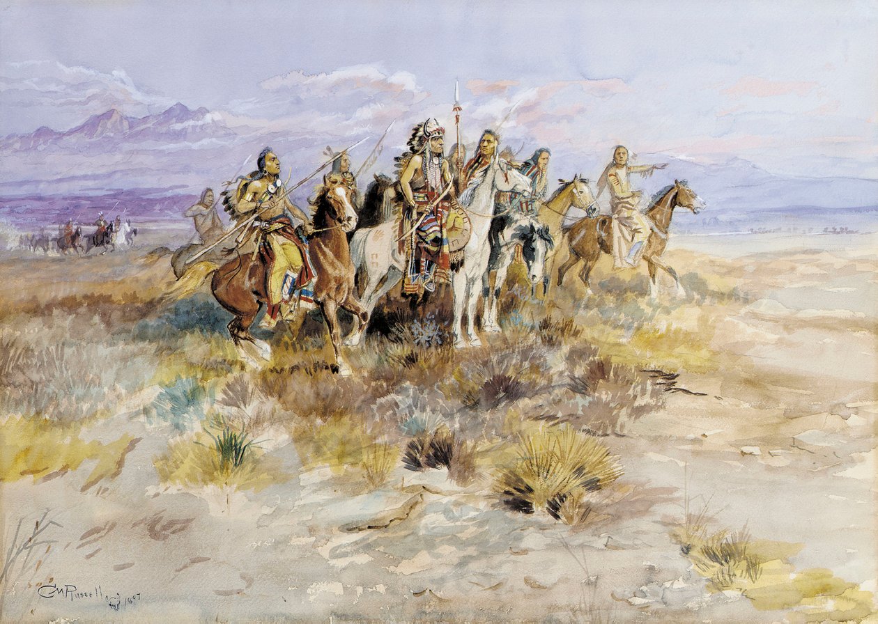Intian partiopuolue, 1897 tekijältä Charles Marion Russell