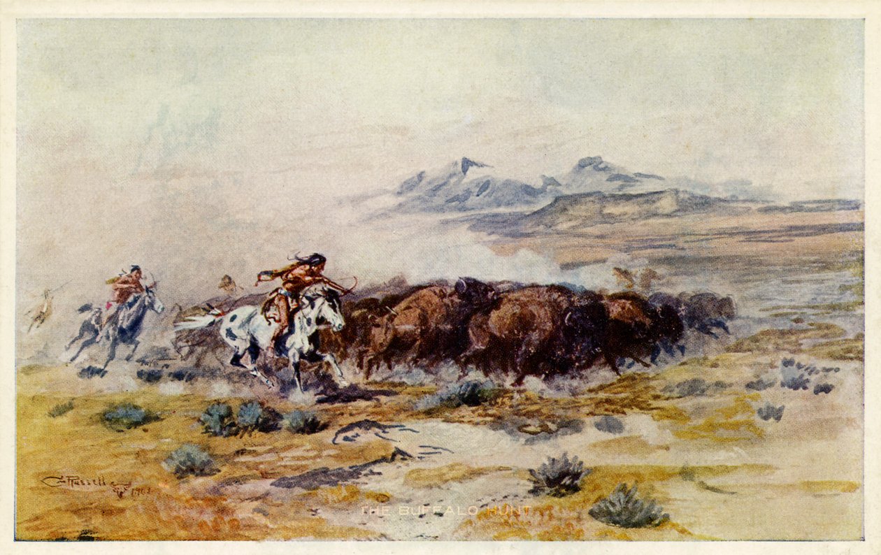 Buffalo Hunt, kirjoittanut C. M. Russell tekijältä Charles Marion Russell