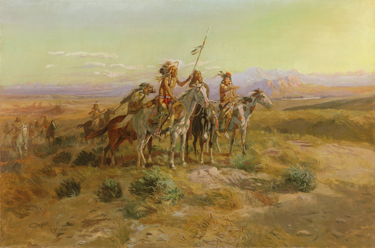 Partiolaiset, 1902 tekijältä Charles Marion Russell