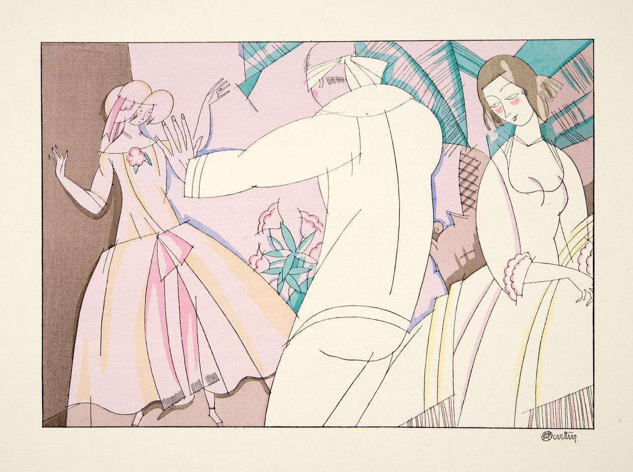 Colin Maillard, Sports & Entertainment, pub. 1914 (sabluunapainatus) tekijältä Charles Martin