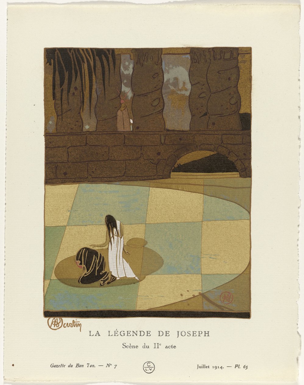 Gazette du Bon Ton, 1914 - nro 7: Legenda Josephista / Kohtaus toisesta näytöksestä tekijältä Charles Martin