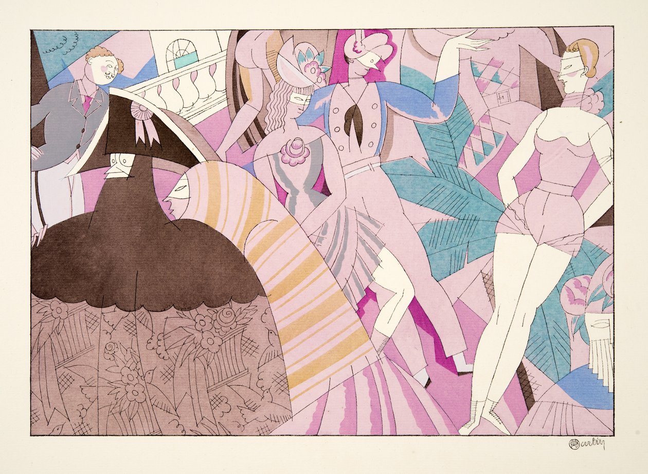 Le Carnaval alkaen Sports & Divertissements, pub. 1914 (pochoir-painatus) tekijältä Charles Martin