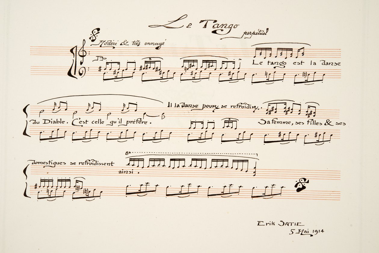 Partituuri Le Tango, julkaisusta Sports & Divertissements, pub. 1914 (pochoir-painos) tekijältä Charles Martin