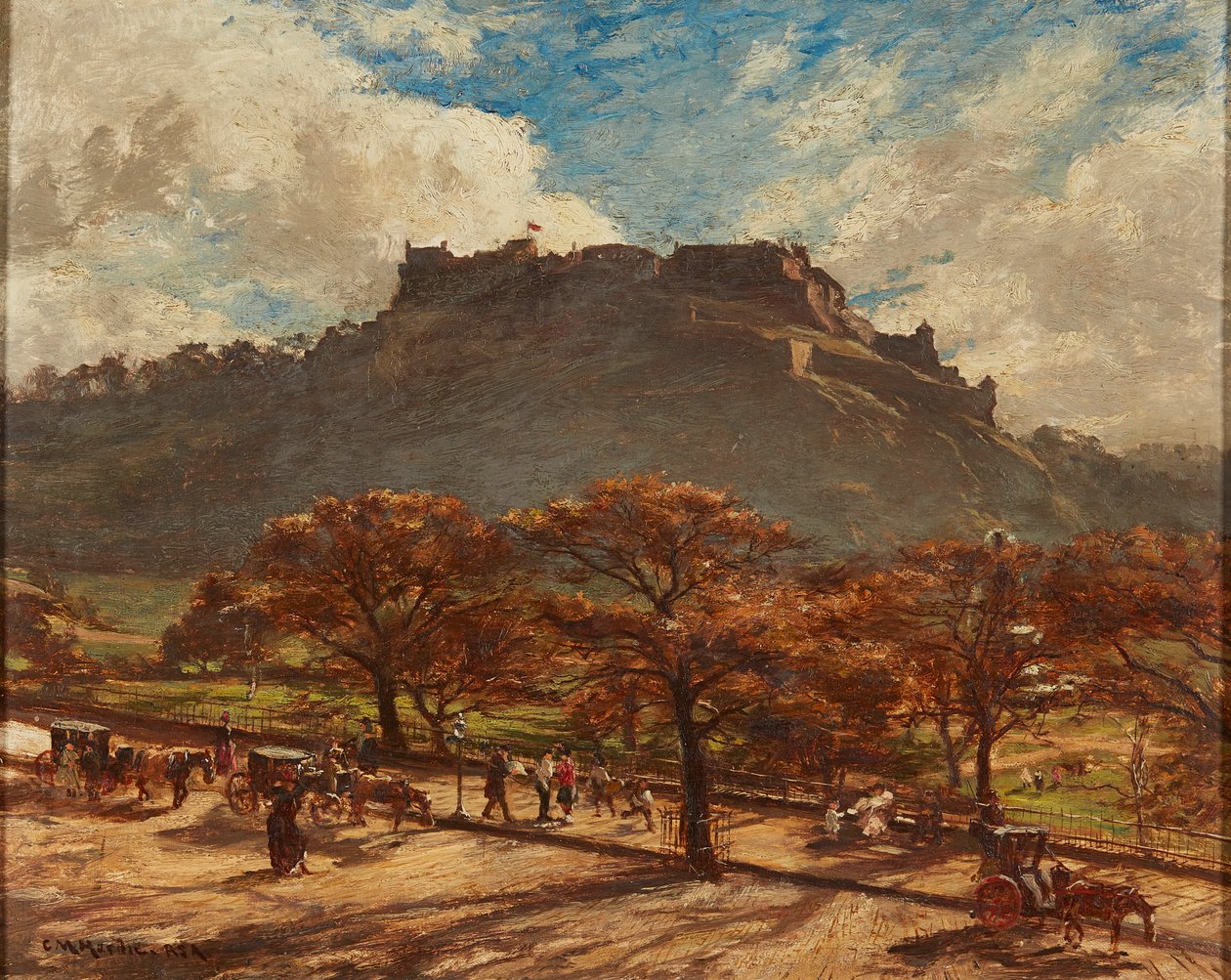 Edinburghin linna (öljy kankaalle) tekijältä Charles Martin Hardie