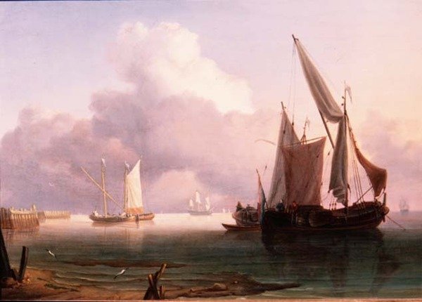Becalmed Estuary hollantilaisten pinkkien kanssa tekijältä Charles Martin Powell